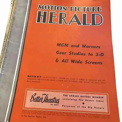 MOTION PICTURE HERALD MOVIE TRADE MAGAZINE May 9 1953 James Stewart Young Bess • $19.24