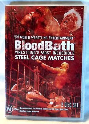 WWE WCW TNA Wrestling Blood Bath Most Incredible Steel Cage Matches Region 4 DVD • $14.99