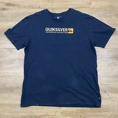 Quiksilver Watermans Collection Men's Grey Short Sleeve T-Shirt Logo Size XXL • $17.95