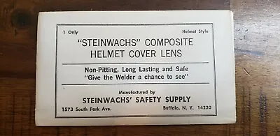 Steinwachs Composite Helmet Cover Welding Lens.vintage New. • $10