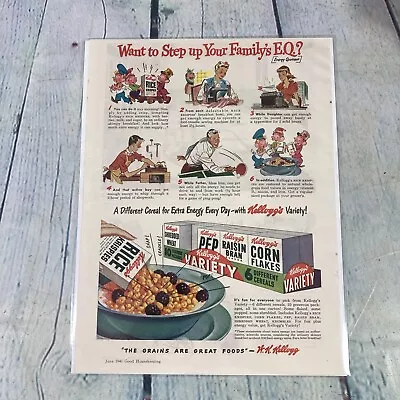 1946 Kellogg's Cereal Vintage Print Ad/Poster Promo Art Advertising Variety Pack • $10.49