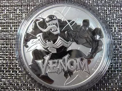 2020 - VENOM - MARVEL COMICS SILVER 1 Oz Coin .999 BU TUVALU $1 ONLY 50000 • $32