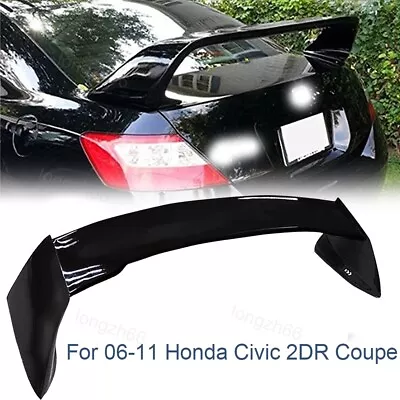 Black Mugen Style RR Trunk Wing Spoiler Fits 06-11 Honda Civic 2DR Coupe • $78