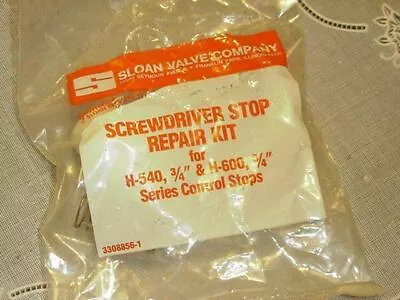 SLOAN Genuine Parts ScrewDriver Stop Repair Kit H-540 3/4   & H-600 3/4  NEW!  • $8.95