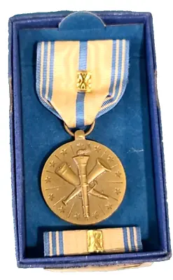 Vintage- Armed Forces Reserve Medal & Ribbon Bar -----Gold Hourglass Device* • $10.99