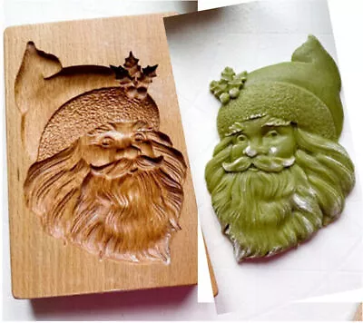 $12.31 • Buy Christmas Wooden Gingerbread Cookie Mold Carved Shortbread Mold US