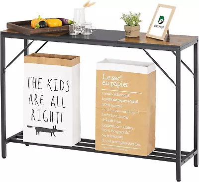 Entryway Table Narrow Console Table With Shelf 42  Sofa Table Behind Couch Sk • $111.88