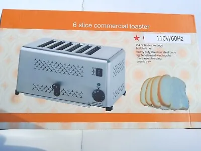 $217.55 • Buy Newhai 6 Slice Commercial Toaster 110v/60hz Timer - Stainless MSRP $269.00