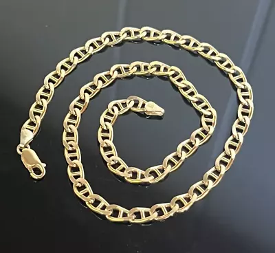 Vtg Italian Sterling Vermeil Mariner Link Chain Unisex Men’s Women’s 25.6 Grams • $89