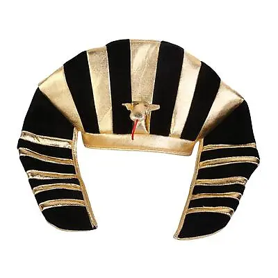 Halloween Egyptian Pharaoh Hat Sturdy Multifunctional Pharaoh Headdress Black • £7.96