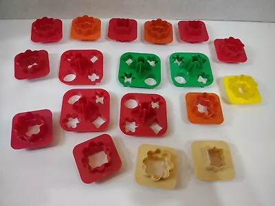 Lot Of 18 Vintage Tupperware Canape Mini Cookie Cutters Red Green Orange Beige • $16.79