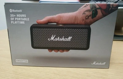 £114 • Buy Marshall Emberton Portable, Water Resistant Speaker, In Black