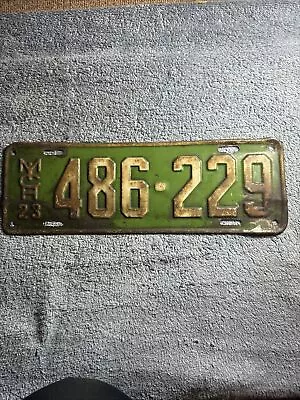 1923 Michigan License Plate 486-229 • $35.99