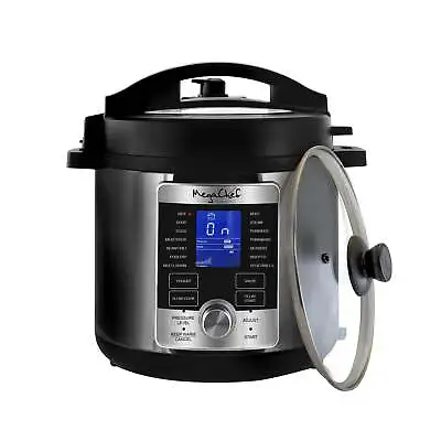 Megachef 6 Quart Stainless Steel Electric Digital Pressure Cooker With Lid • $64.59