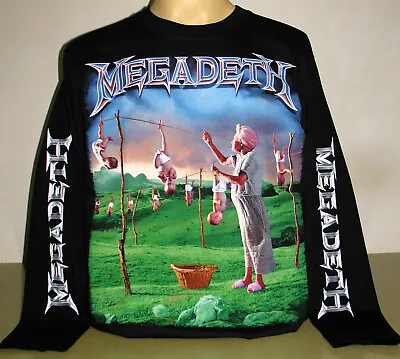 Megadeth Youthanasia Long Sleeve T-Shirt Size S M L XL 2XL 3XL Metal Band New! • $19.99