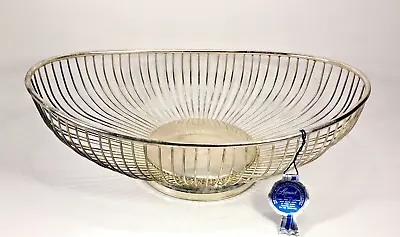 Vintage Wire Bread Basket/Fruit Bowl Leonard Silverplated Mid Century Modern MCM • $19.98