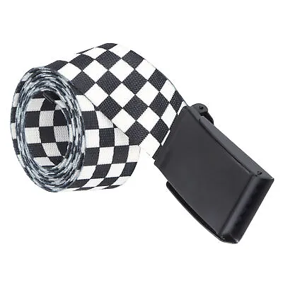 Checkered Belt Can Be Fixed Untie Adjustable Cuttable Strap For Clothing REL • £8.86