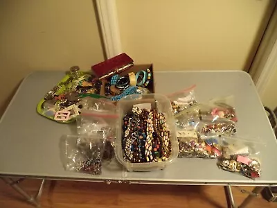 Large Costume Jewelry Lot Vintage Resale And Craft • $15.99