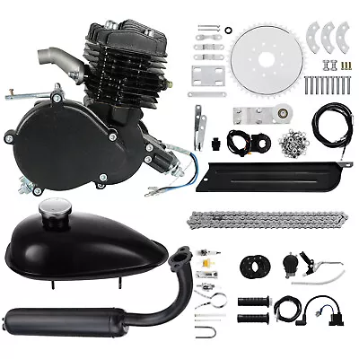 Full Set 26 /28  80cc 2-Stroke Bike Gas Motor Engine Kit Motorized Bicycle Black • $91.59