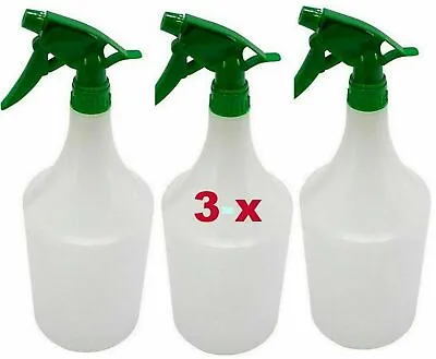 1 Litre Empty Trigger Water Spray Plastic Bottle Plants Flowers Pump Sprayer New • £5.89