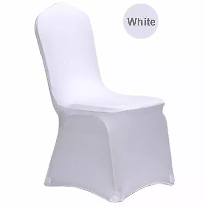 $29.99 • Buy 1-50x Chair Seat Covers Spandex Stretch Washable Banquet Dining Wedding Party