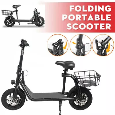 450W Sports Electric Ebike Scooter Adult With Seat Electric Moped E-Scooter • $338.99