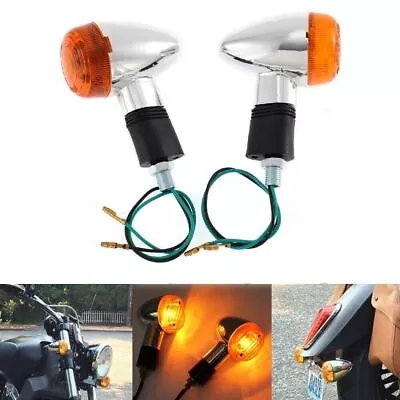 Motorcycle Turn Signals Light Amber For Kawasaki Vulcan 750 800 900 1500 1600 • $15.99