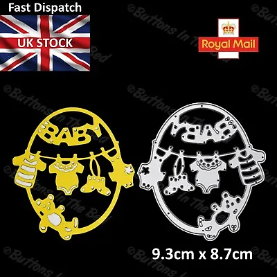 Baby Clothes Washing Line Bear Metal Cutting Die Card Making *UK SELLER* D8 • £4.88