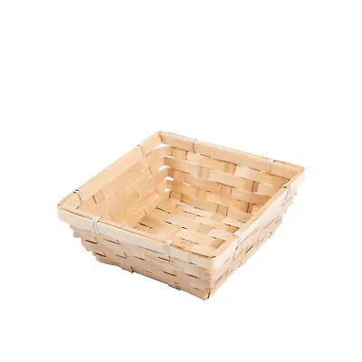 £12.99 • Buy Square Bamboo Bread Basket Food Storage Wicker Christmas Hamper Retail Display
