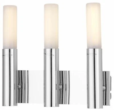 £52.97 • Buy TP24 Kyoto Grande Metropolitan LED Wall Light CH Triple, Chrome 21cm H 