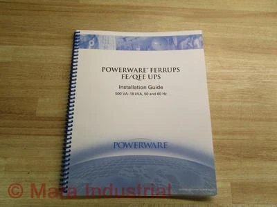$100.77 • Buy Powerware 164201403 A Installation Guide For Ferrups FE/QFE UPS