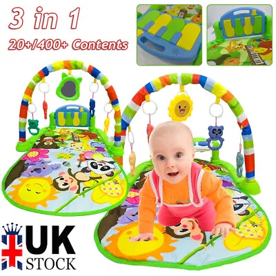 £21.69 • Buy 3-in-1 Baby Kick And Play Piano Infant Toddler Activity Gym Play Mat W/ Toys UK