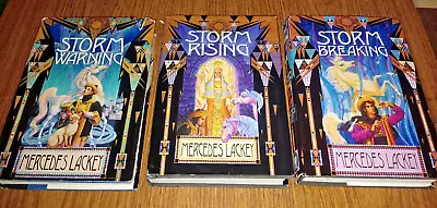 Mage Storms Trilogy: Storm Warning Rising & Breaking-Mercedes Lackey HC BCE • $29