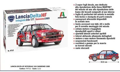 IT4712 1/12 Lancia DELTA 16V HF Complete Sanremo 1989 • £183.10