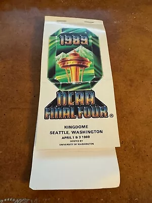 1989 NCAA Finals Basketball Ticket Booklet Michigan Wolverines V Seton Hall • $20