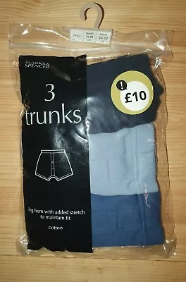 Set Of 3 Boys'  Marks And Spencer  Cotton Trunks (Size: Small) • £5