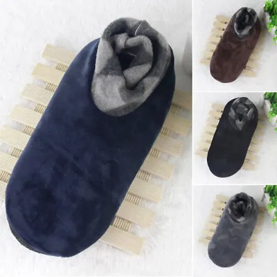 Men's Winter Warm Home Soft Fleece Thick Bed Sock Non Slip Slipper Floor Socks{ • $3.97