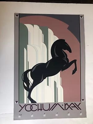 Rare Vintage Poster Nick Gaetano Art Deco Horse • $79