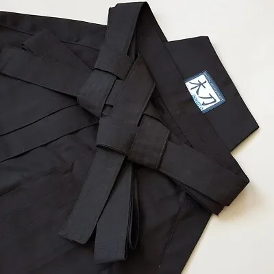 Japanese Hakama Bokuto Deluxe Black For Aikido Kendo Iaido • $95