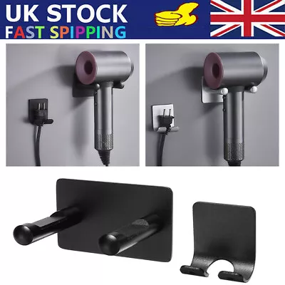 Hair Dryer Holder Wall Rack Bathroom Salon Storage Organizer Punch-free Stand UK • £9.88