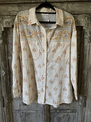 $65 • Buy Arnhem Zoe Organic Cotton Shirt In Ginger Size 16 But More 12-14 NEW