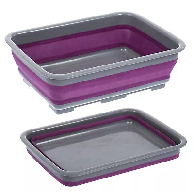 Collapsible Washing Up Bowl Portable 10L Water Storage Basin Camping Caravans • £8.99