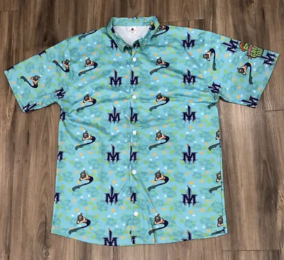 MYRTLE BEACH MERMAN Hawaiian Shirt NEW Adult Size XL PELICANS Baseball HBO • $35