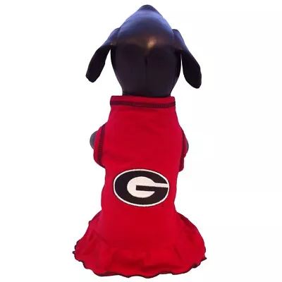 All Star Dogs UGA Georgia College Football Team Logo Cheerleader Dog Dress Sz T • $20