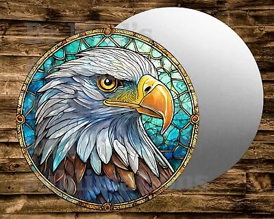 Patriotic Eagle  Veterans July 4th   Round Sign Wreaths Crafts & Miniatures • $2.44