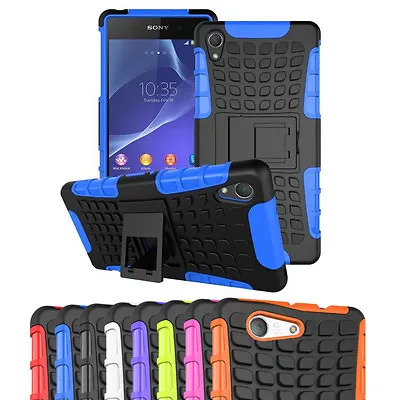 $6.95 • Buy Shockproof Heavy Duty Stand Case Tough Cover For SONY Xperia Z2 Z3 Z5 Compact