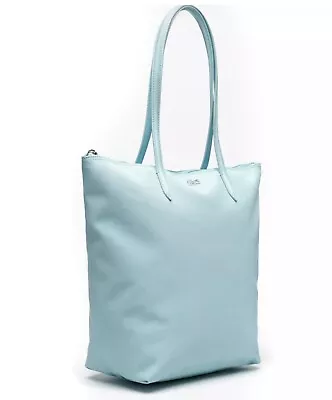 Lacoste Women's L.12.12 Concept Vertical Zip Tote Bag Light Blue NWT $98 • $151.73