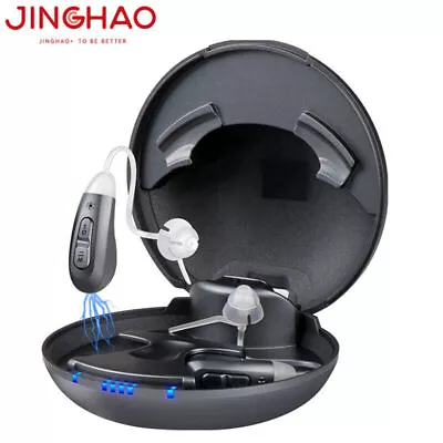 JINGHAO Noise Reduction Hearing Aids Rechargeable Digital BTE Ear Amplifier US • $119