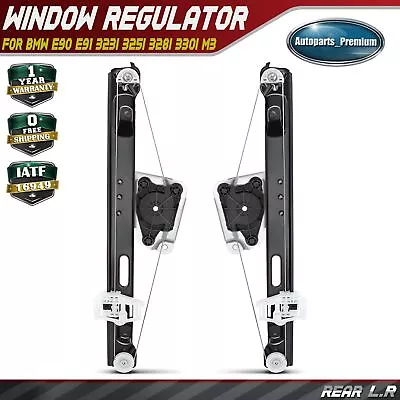 2x Power Window Regulator For BMW E90 E91 325i 328i 330i 335i Rear Left & Right • $38.90