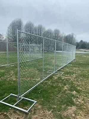 $106 • Buy Chain Link Construction Fence Panels/Rent-A-Fence/Temp Fence For Sale 10' X 6'